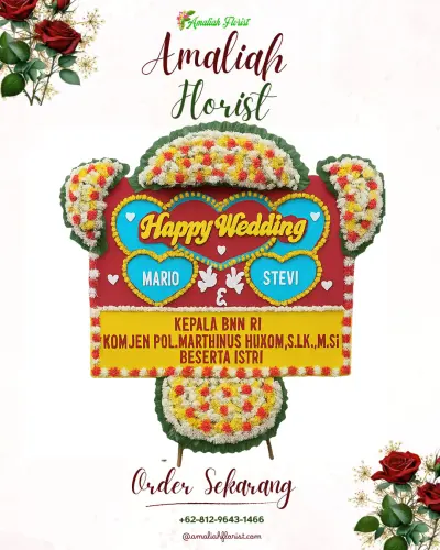 Karangan Papan Bunga Pernikahan di Pudun Julu